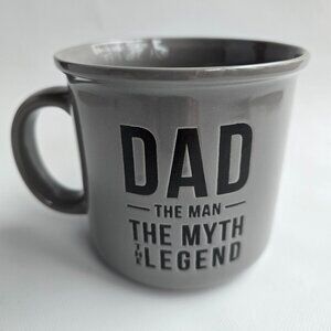 Dad The Man The Myth The Legend Grey Ceramic Coffee Mug 18 Oz By MRKT Finds